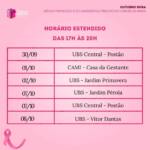 UBSs do município ampliam atendimento para Campanha do Outubro Rosa