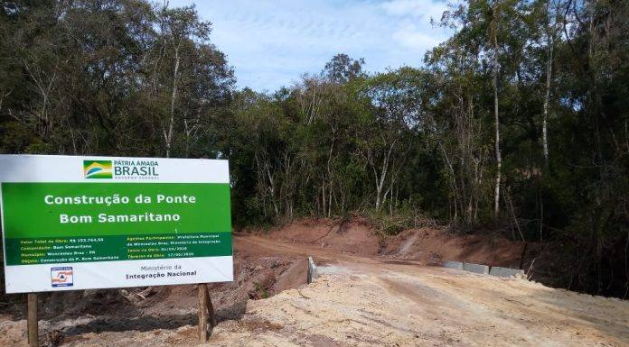 Ponte do Bom Samaritano em Wenceslau Braz será entregue nesta sexta-feira