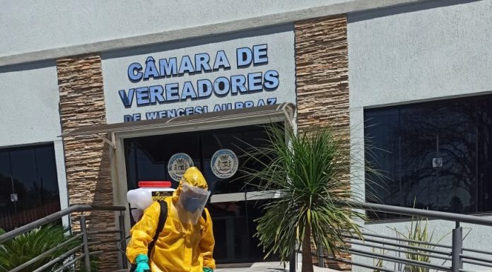 Prefeitura de Wenceslau Braz realiza desinfecção de prédios e espaços públicos