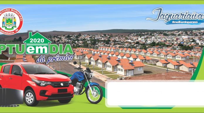 Prefeitura de Jaguariaíva realizará sorteio “IPTU em dia dá Prêmios”
