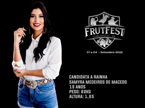 Hoje tem escolha da Rainha da Frutfest em Carlópolis!
