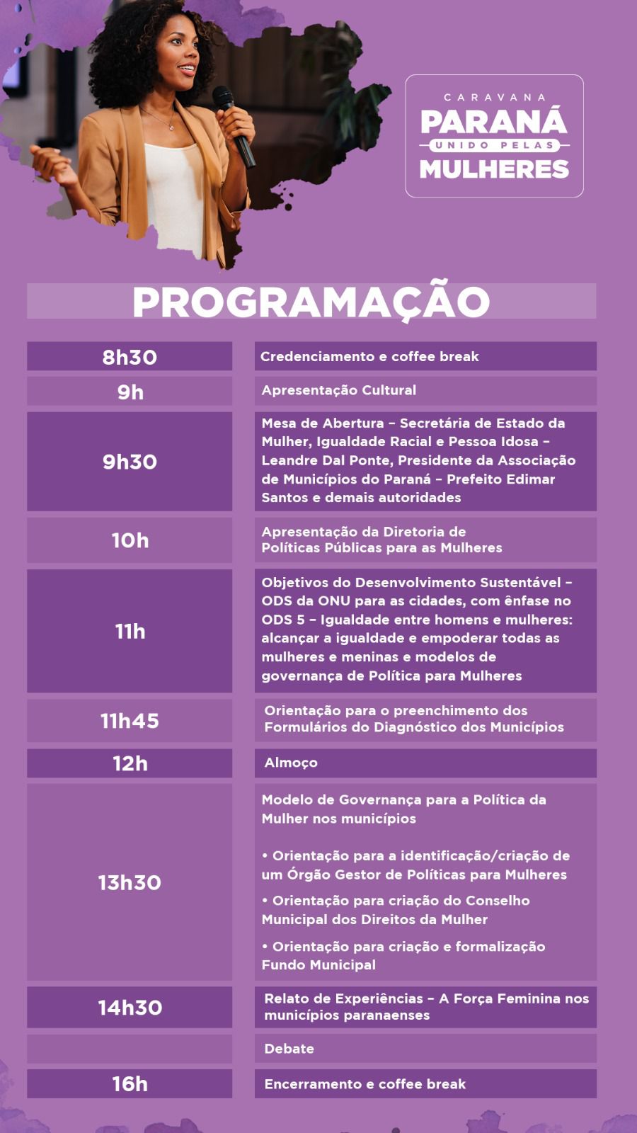 Caravana Paraná unido pelas Mulheres chega em Santo Antônio da Platina