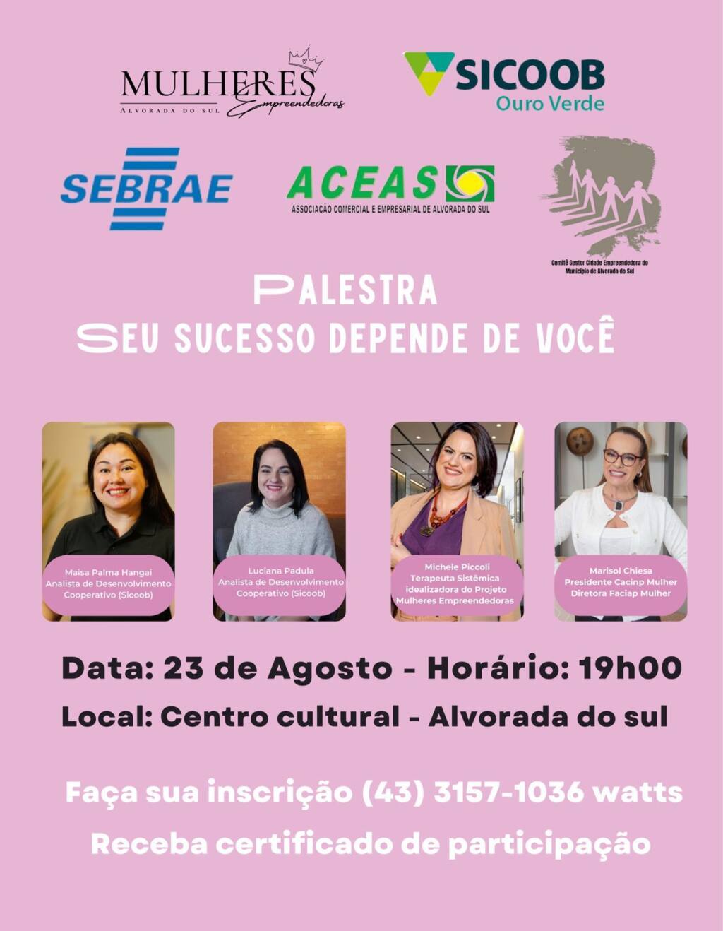 Idealizadora do Projeto "Mulheres Empreendedoras de Alvorada do Sul" Promove Empoderamento e Apoio às Entidades Sem Fins Lucrativos