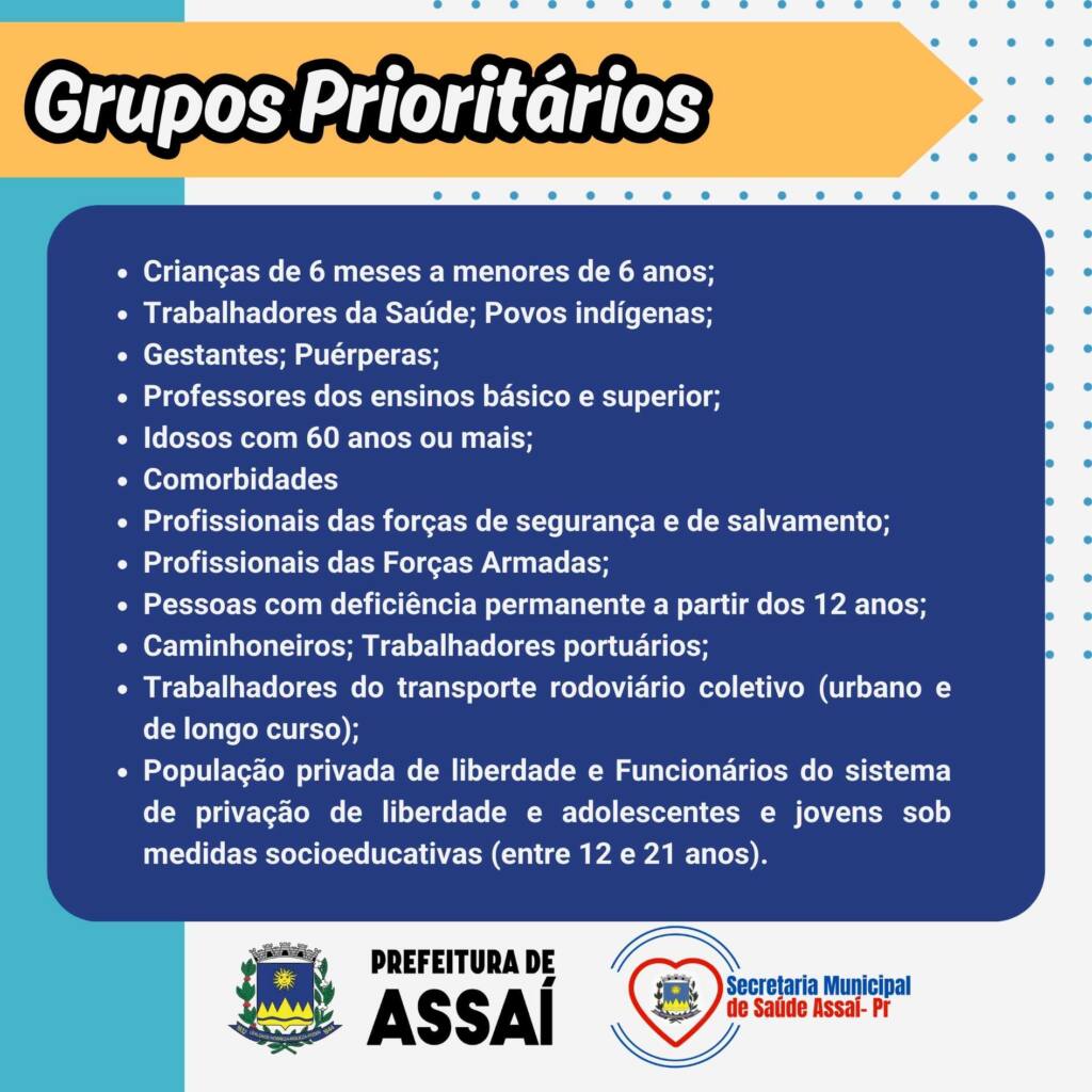 Assaí realiza vacinação contra gripe de 03 a 05/04 no Centro de Eventos