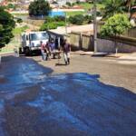 Micropavimentação asfáltica no jardim Veneza