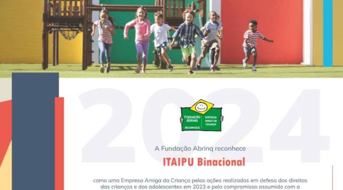 Itaipu é reconhecida Empresa Amiga da Criança pela Fundação Abrinq