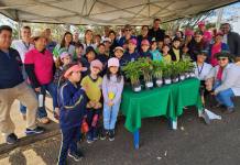 Alunos participam de ação ambiental e ajudam a plantar 200 mudas em área de reserva