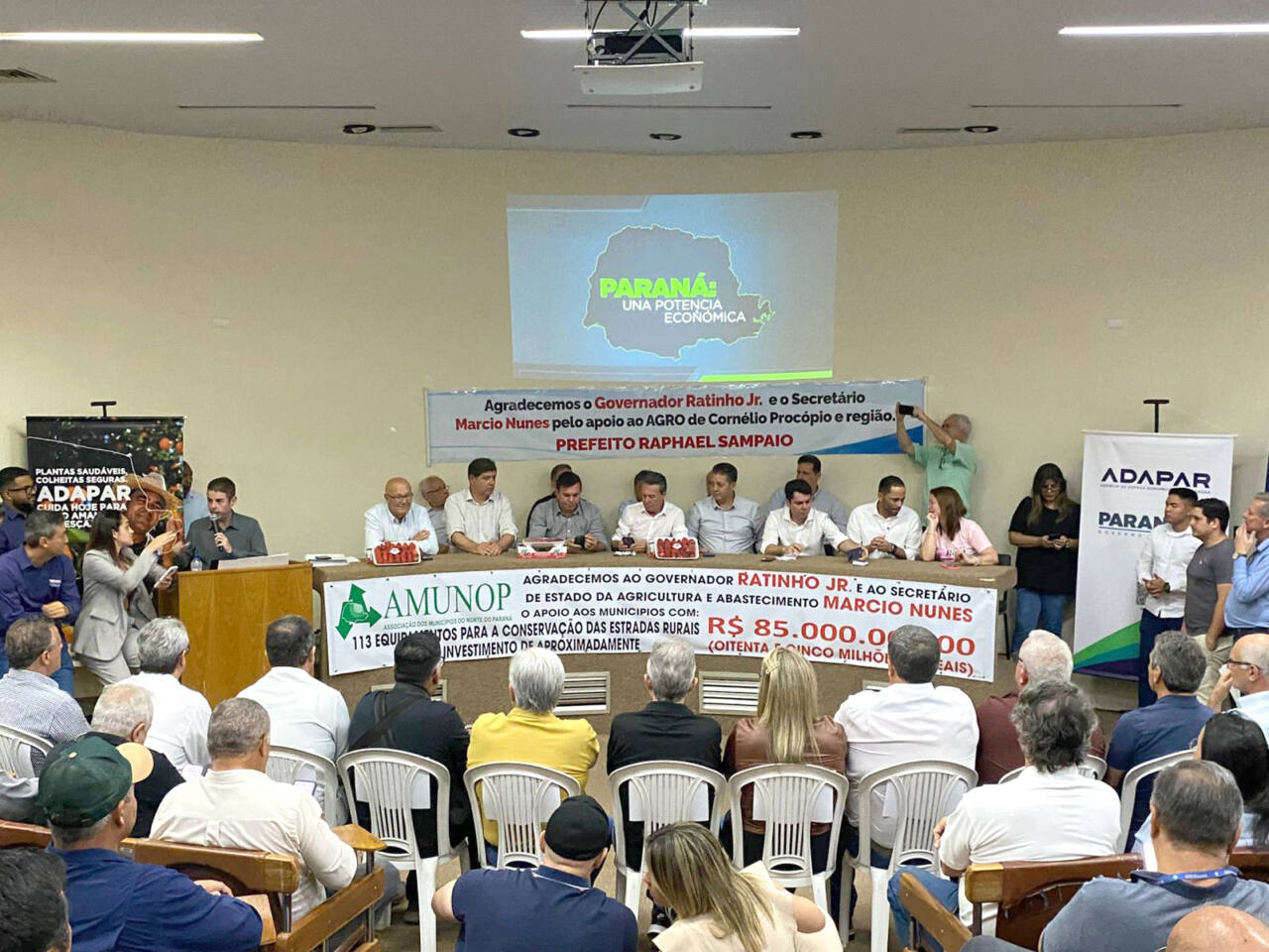 Municípios da Amunop recebem cerca de R$ 85 milhões para investimentos na agricultura