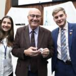 Romanelli explica peças orçamentárias aos estudantes universitários