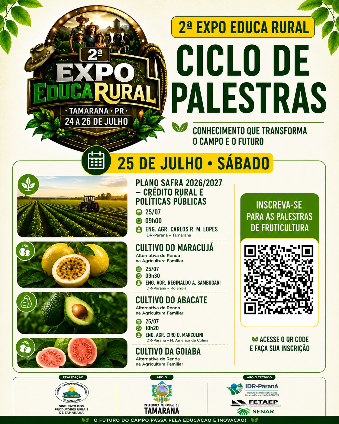 Expo Educa Rural reúne capacitação para produtores, rodeio e shows gratuitos em Tamarana Expo Educa Rural reúne capacitação para produtores, rodeio e shows gratuitos em Tamarana