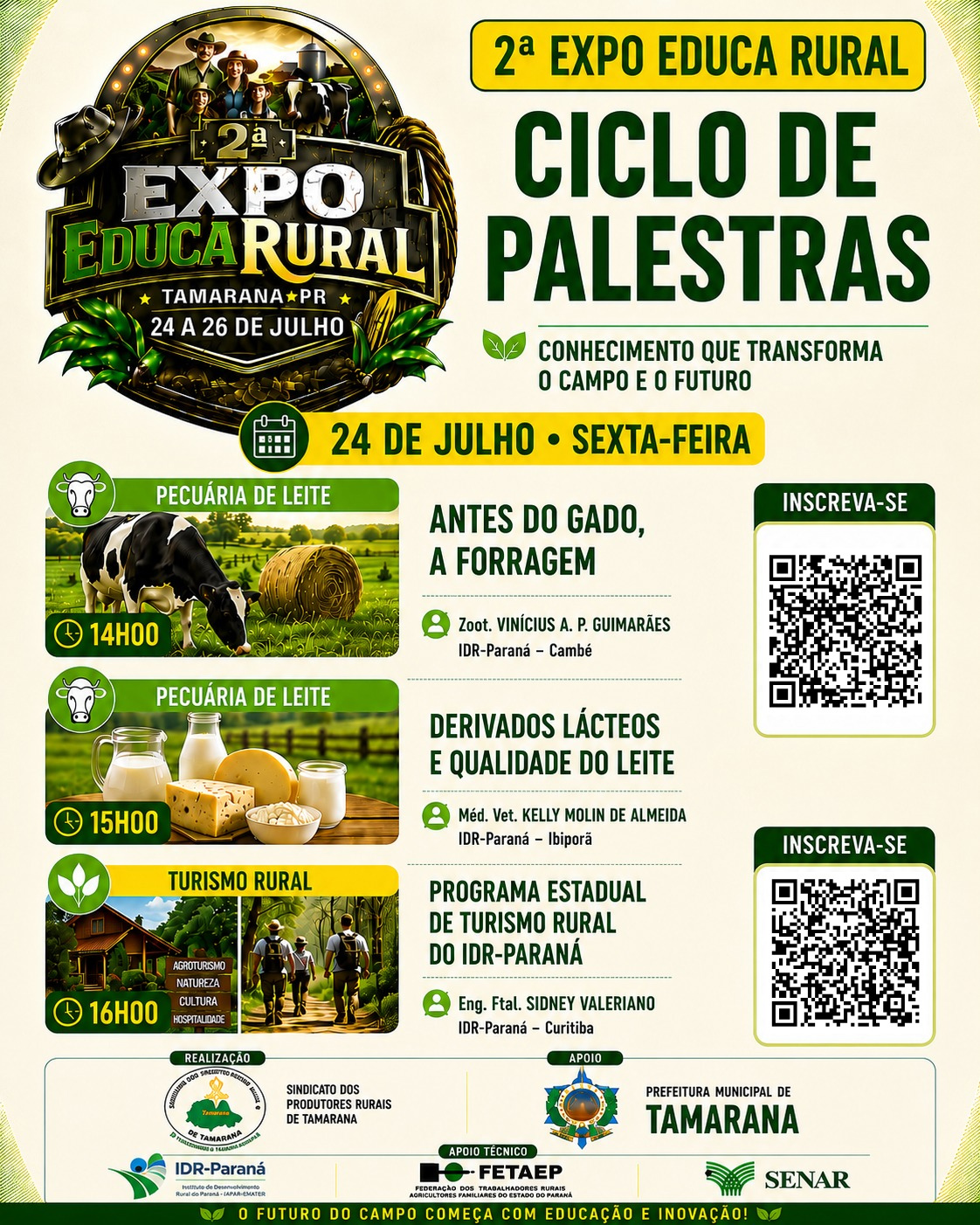 Expo Educa Rural reúne capacitação para produtores, rodeio e shows gratuitos em Tamarana Expo Educa Rural reúne capacitação para produtores, rodeio e shows gratuitos em Tamarana