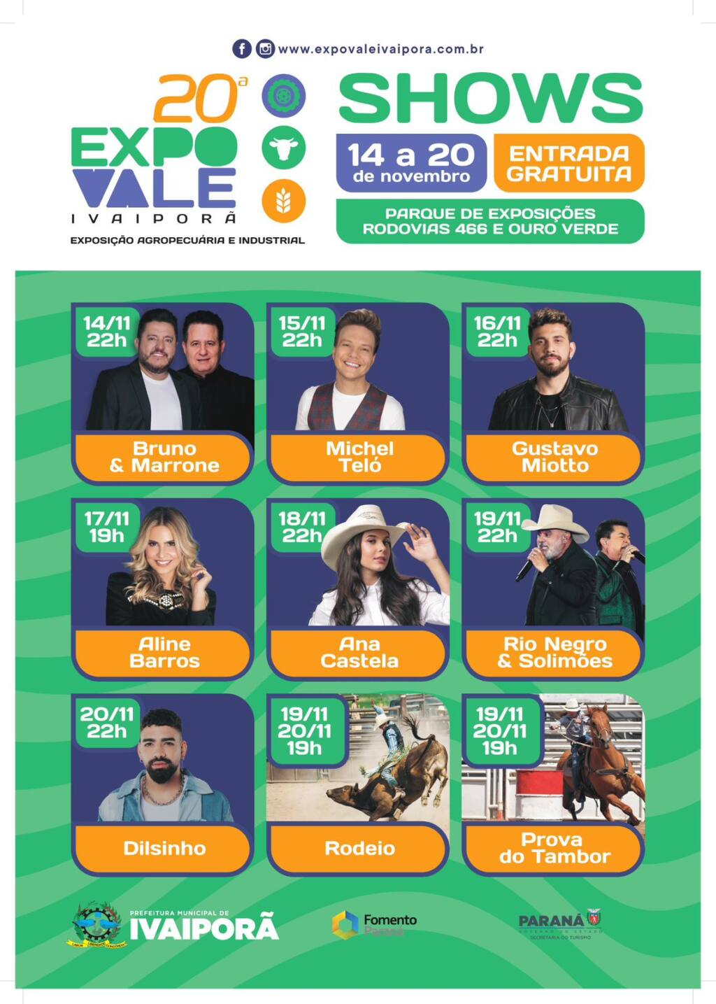 Vem aí a 20ª Expovale - Exposição Agropecuária e Industrial de Ivaiporã
