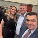 Presidente Edmar Santos na posse da nova diretoria da Aprece, sob comando de Joacy Júnior, o Juju