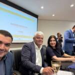 Presidente Edmar Santos na eleição da nova diretoria da ASSOMASUL e no lançamento do Programa ASSOMASUL - Itaipu 4.0