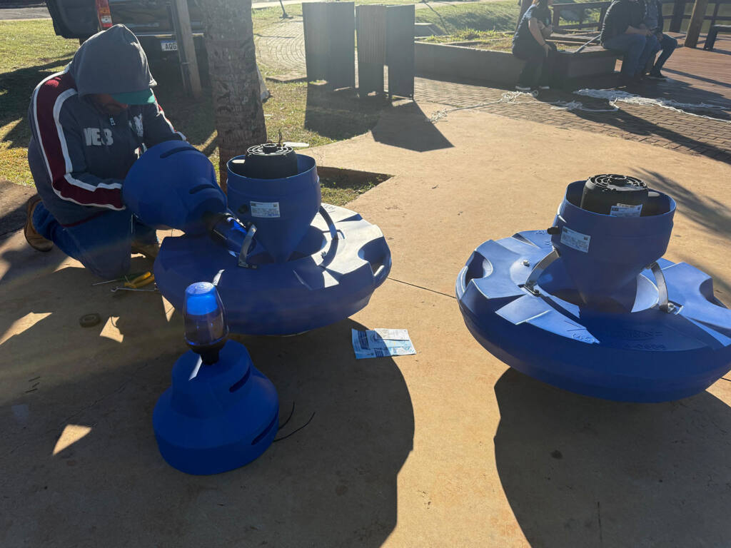 Prefeito de Primeiro de Maio e Secretário de Turismo esclarecem problemas com aeradores instalados no lago municipal