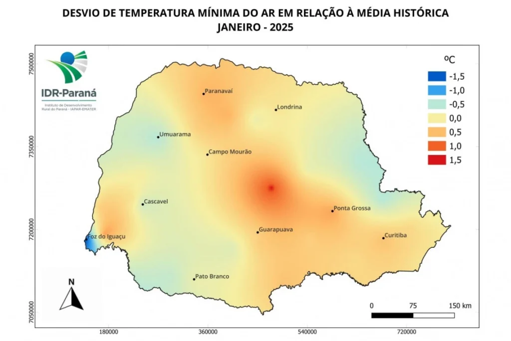 Boletim agrometeorológico analisa chuvas de janeiro no cenário agrícola do Paraná