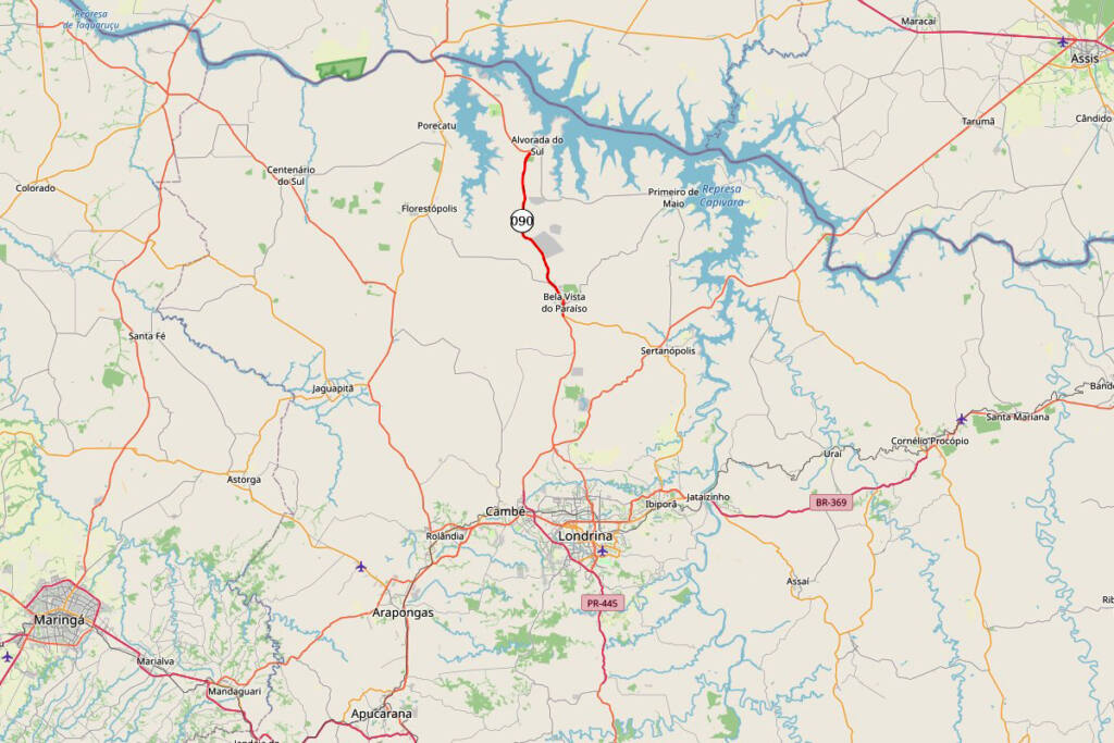 Rodovia entre Bela Vista do Paraíso e Alvorada do Sul recebe serviços de conservação
